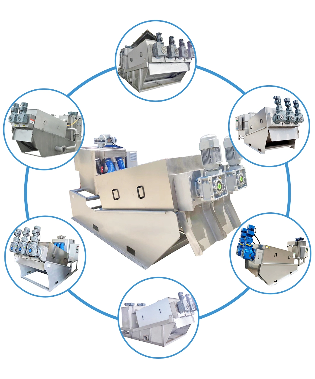 Automated Dewatering Sludge Automated Dewatering Equipment Machine Automatic Screw Waste Water