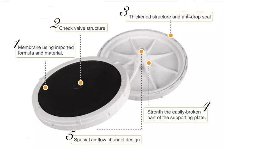 Disc Diffuse Fine Bubble Air Diffuser Fine Bubble Aeration System