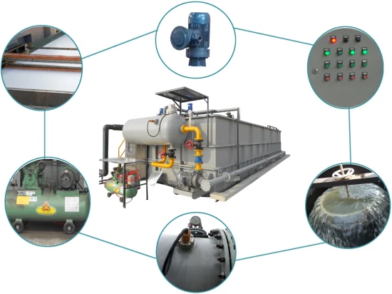 Eccellenti effetti di trattamento del chiarificatore Daf con flottazione ad aria disciolta per acque reflue industriali